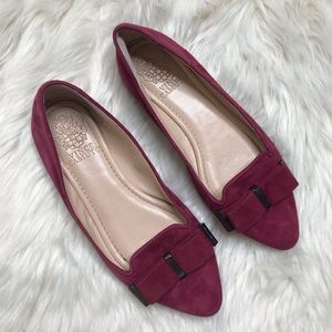 Vince Camuto Red Rowley Suede Point Flats